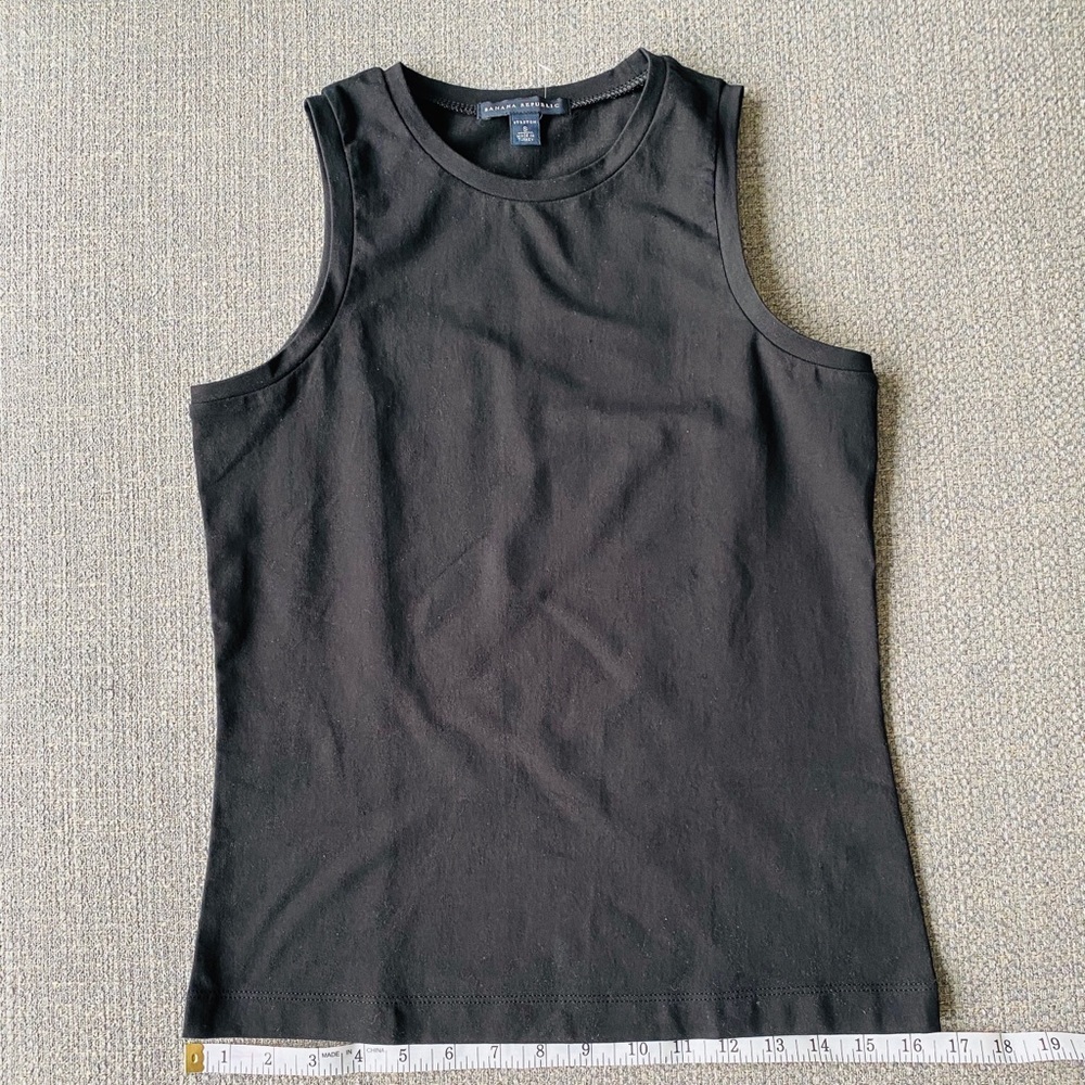 BANANA REPUBLIC Black Sleeveless Shirt